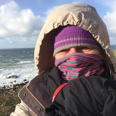 Dress for the weather! Even on a sunny day, in winter that northerly wind can be biting!