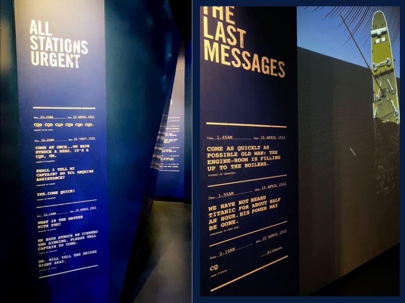 Titanic Exhibition - Last messages